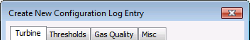 Create New Configuration Log Entry
